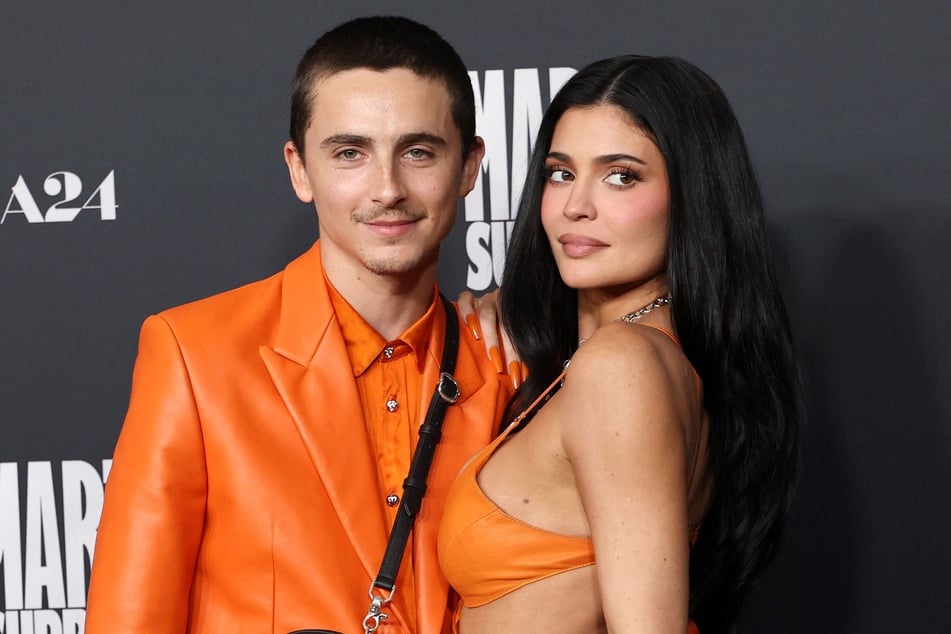 Timothée Chalamet (l) seemingly alluded to Kylie Jenner's (r) billionaire status during his verse on EsDeeKid's track, 4 Raws.
