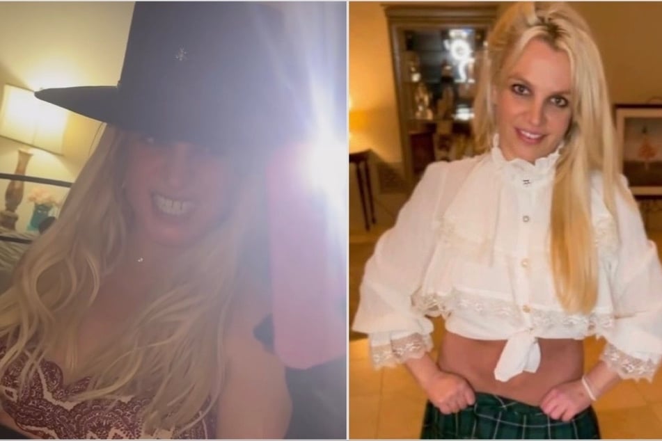 Britney Spears plays dress up in racy lingerie fit!