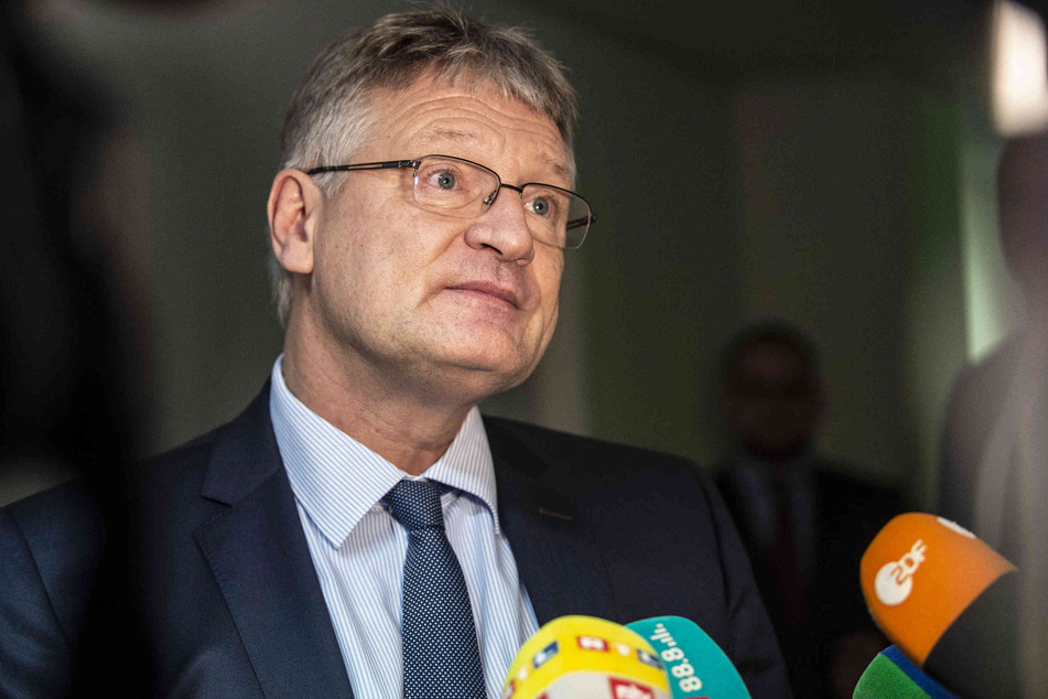 Jörg Meuthen im Interview mit Medienvertretern.