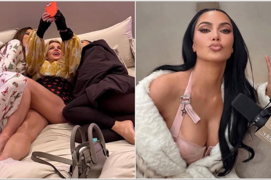 Kim Kardashian spills the tea on viral Britney Spears sleepover