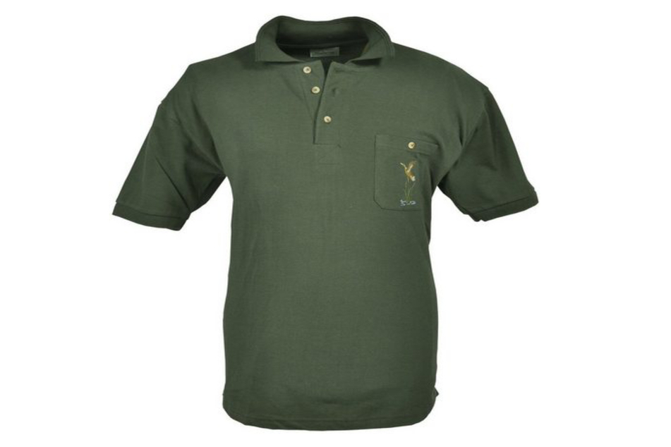 Grün, grün, grün ist auch dieses Poloshirt im Jäger-Look - das ideale Geschenk für einen Jäger.