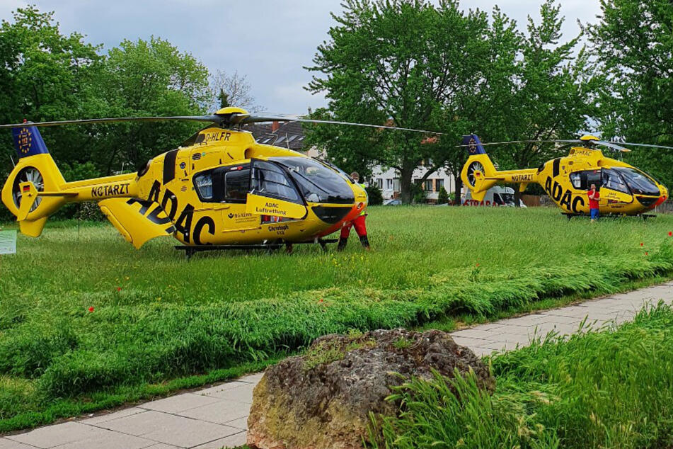 Zwei Rettungshubschrauber wurden an die Unfallstelle geschickt.