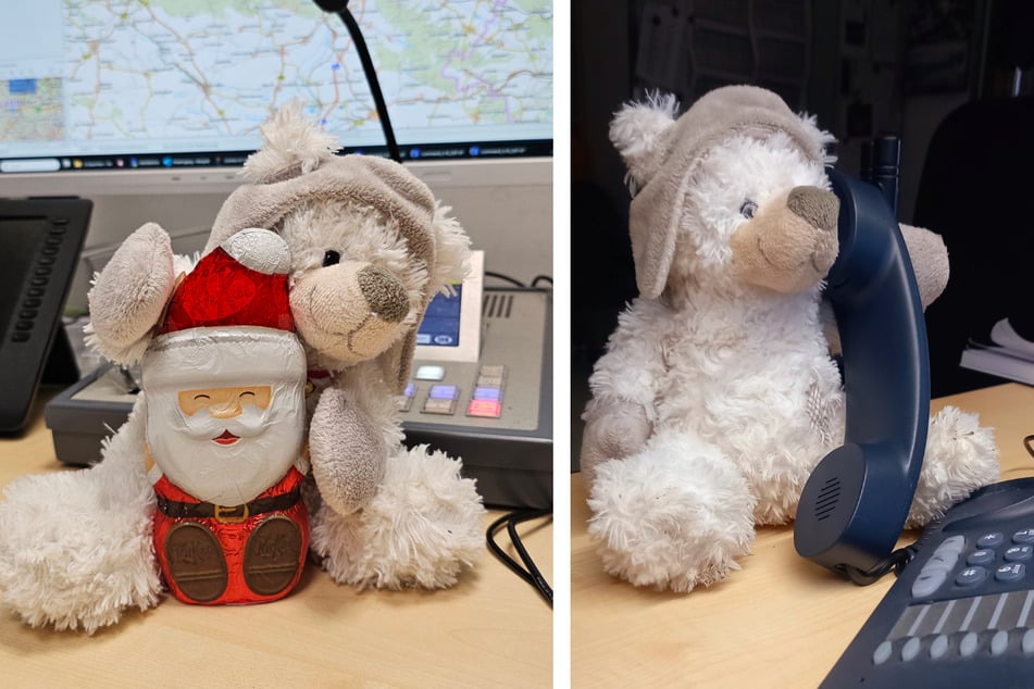 Der kleine weiße Bär ist seit mehreren Jahren auf der Polizeiwache zu Hause.