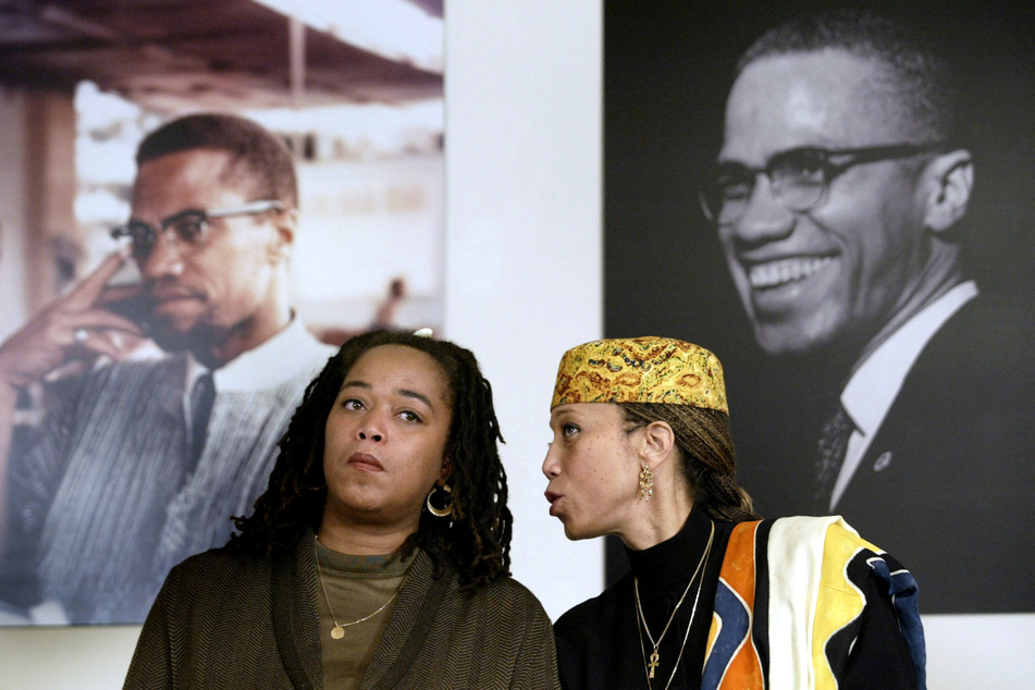 Attallah Shabazz and Malaak Shabazz, two of the six daughters of the late Malcolm X, were present for the announcement.