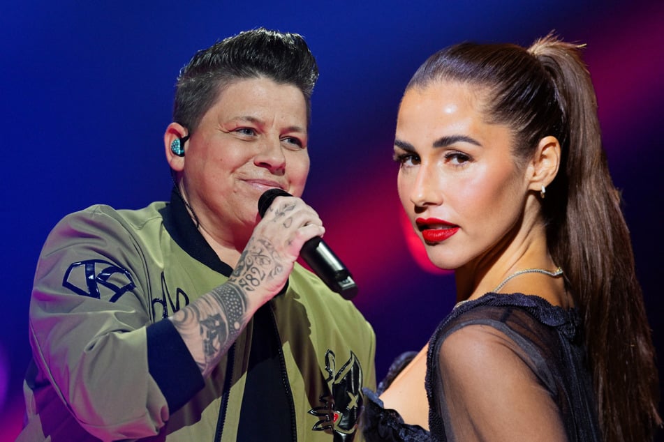 Unter anderem Kerstin Ott (43, l.) und Sarah Engels (33, r.) sind bei der Silvestershow zu Gast.