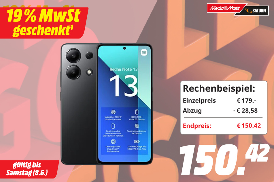 Xiaomi-Smartphone für 150,42 Euro.