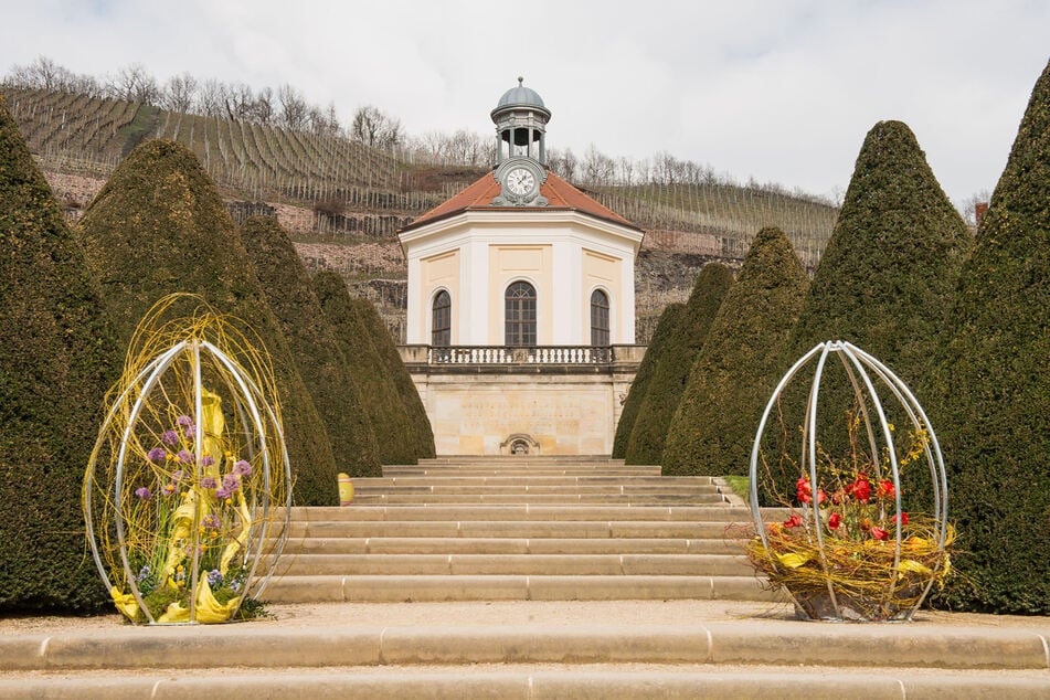 Am Ostersonntag und -montag wird der Osterhase auch auf dem Schloss Wackerbarth vorbeischauen. Mal sehen, was er so dabei hat. (Archivbild)
