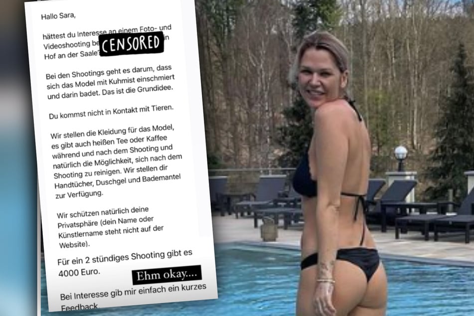 An Skurrilität kaum zu übertreffen: Sara Kulka soll für 4000 Euro in Kuhmist baden!
