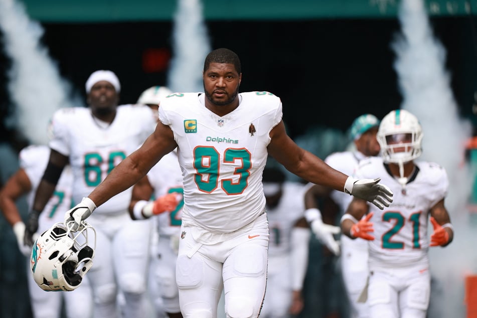 2024 lief Calais Campbell für die Miami Dolphins auf, den größten Teil seiner Karriere verbrachte er in Arizona bei den Cardinals. Dieses Jahr wechselte er zu den Baltimore Ravens. (Archivfoto)