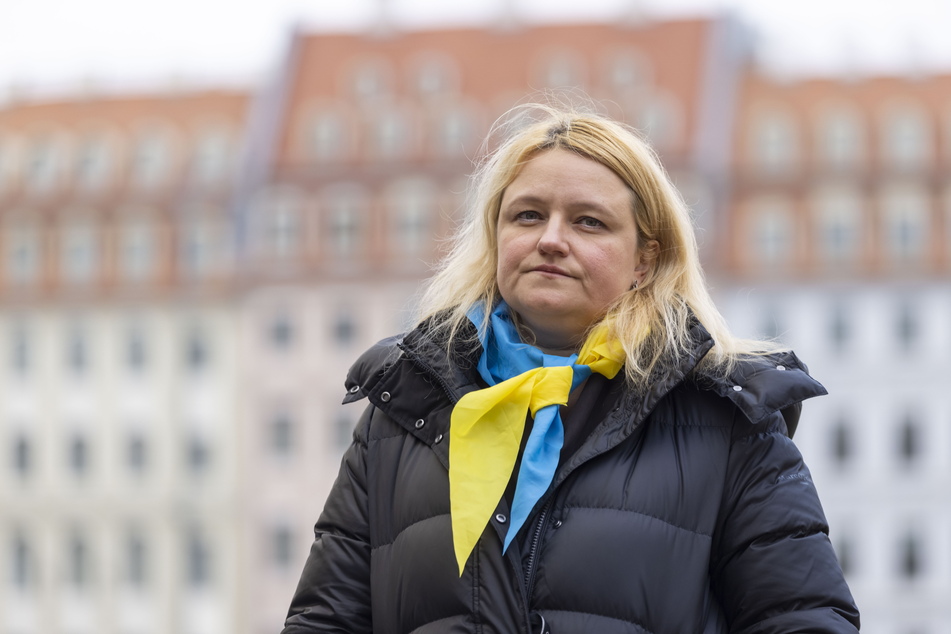 Kümmert sich um ein Hilfsportal für Dresdner Helfer: Natalija Bock (47) von der ukrainischen Gemeinde in Dresden.