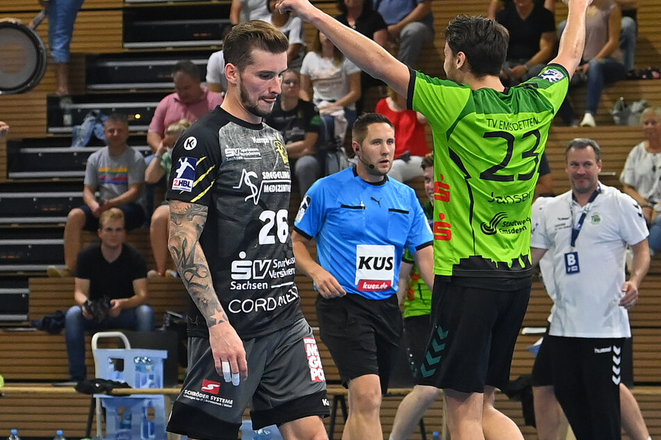 Nach der Niederlage gegen Emsdetten schlich Marek Vanco (Nr. 26) enttäuscht vom Parkett. Hoffentlich wiederholt sich das am Samstag in Großwallstadt nicht.