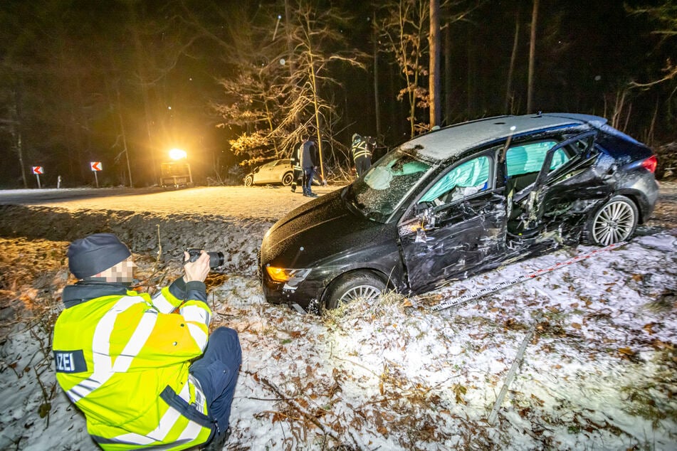 Auch den Audi hatte es heftig erwischt.