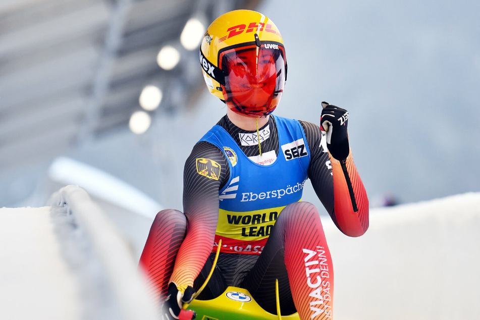 Rodlerin Julia Taubitz aus Oberwiesenthal belegte beim Finale in St. Moritz am Sonntag den vierten Platz.