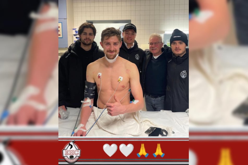 Marco Sternheimer (27) zog sich eine schwere Halsverletzung zu. Es scheint ihm aber wohl wieder gut zu gehen.