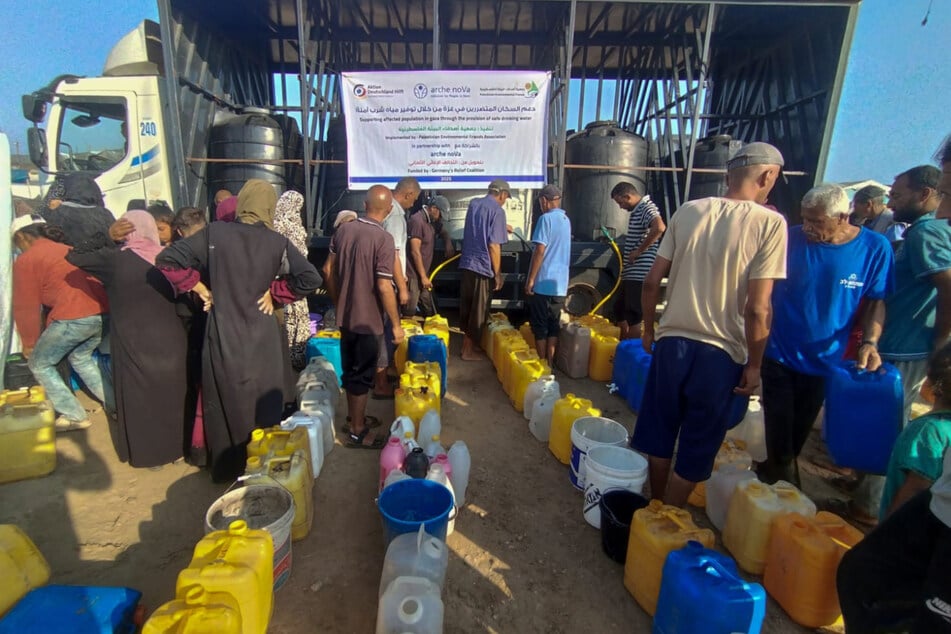 Mit den Mitteln der Dresdner Hilfsorganisation konnten schon 3400 Menschen in Rafah mit Trinkwasser versorgt werden.