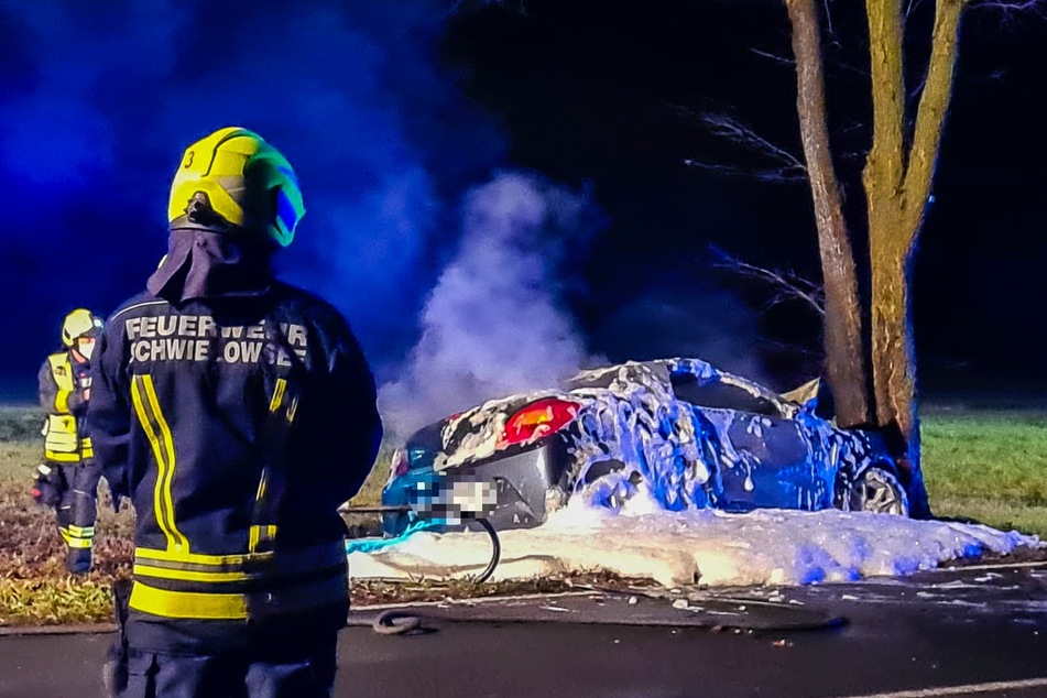 Er kam von der Kreisstraße ab und krachte gegen einen Baum.