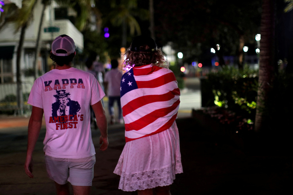 Students strolled in Miami Beach during Spring Break in Miami, Florida, over the weekend.