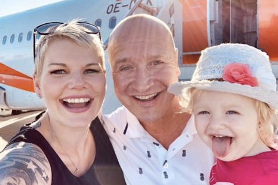Melanie Müller und Mike Blümer sind verheiratet und haben zwei gemeinsame Kinder, Mia Rose (r.) und Matty.