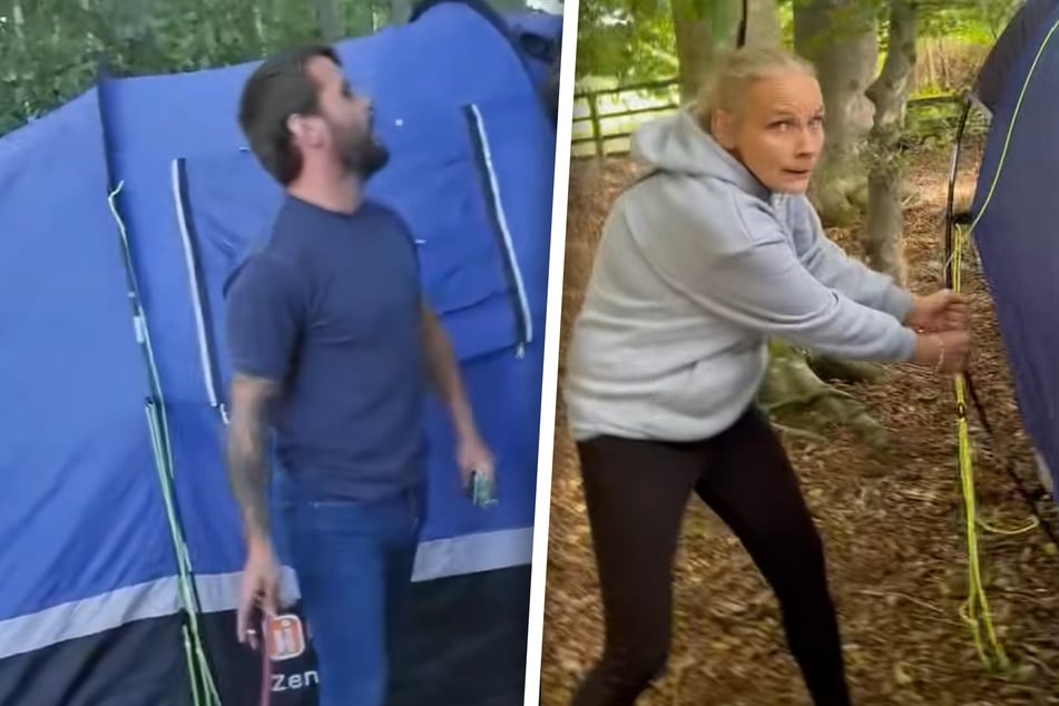 In mehreren Videos wurden Belästigungen und Angriffe auf das Camp des "Stammes" gezeigt.