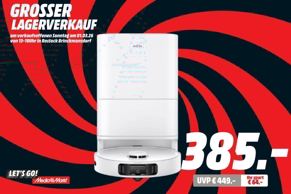 Mova-Saugwischroboter E40 für 385 statt 449 Euro.