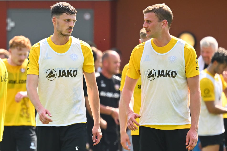 Neuer und Alteingesessener im Gespräch: Ahmet Muhamedbegovic (27, l.) und Christoph Daferner (28).