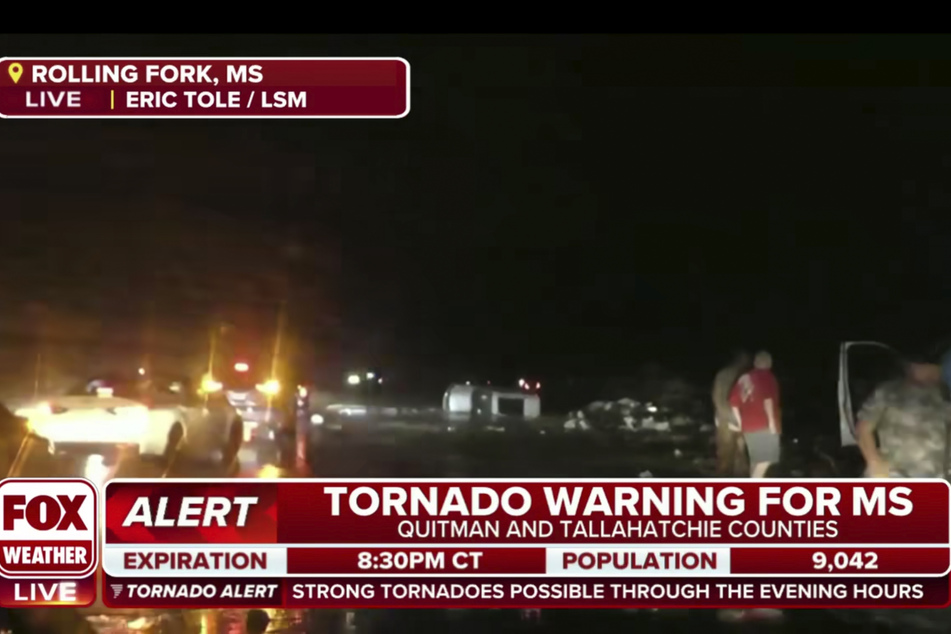 Auf "Fox Weather" wurde vor Tornados im Bundesstaat Mississippi gewarnt.