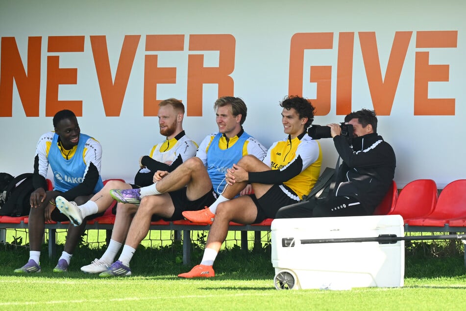 "Never Give Up": das Motto von Dynamo Dresden nicht nur im Trainingslager.