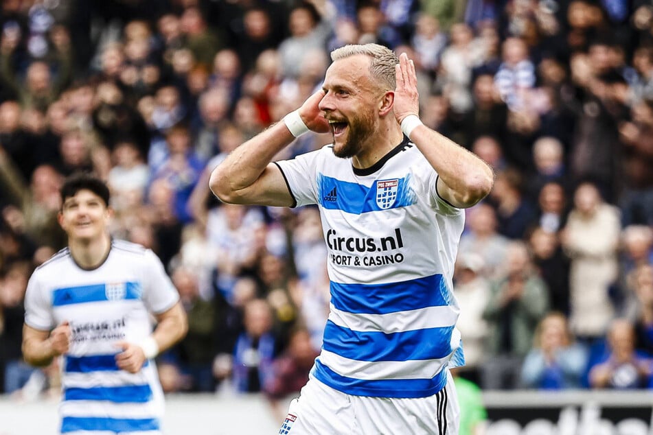 Lennart Thy (32), hier noch im Trikot des PEC Zwolle, erzielte bei seinem neuen Verein in Singapur seinen ersten Treffer.