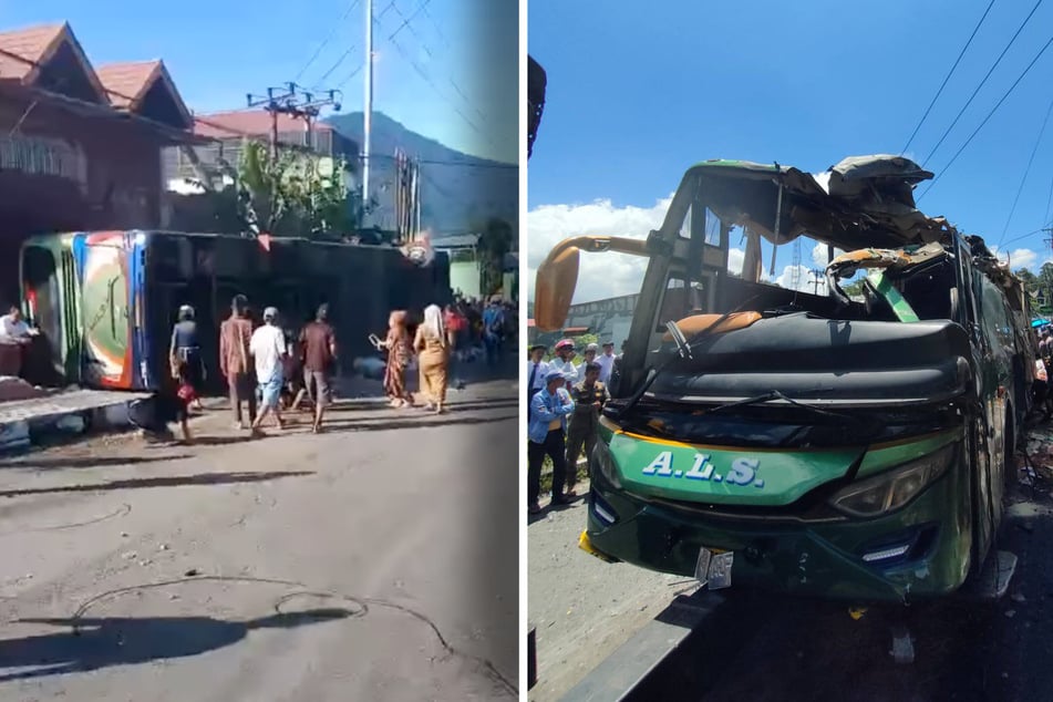 Awaria hamulców: autobus przewraca się - dwunastu pasażerów nie żyje