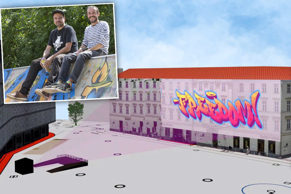 Das französische Künstlerduo "Cart'1" (kleines Foto links) und Matthieu Tercieux wird auf dem Richard-Wagner-Platz ein digitales Graffiti präsentieren.