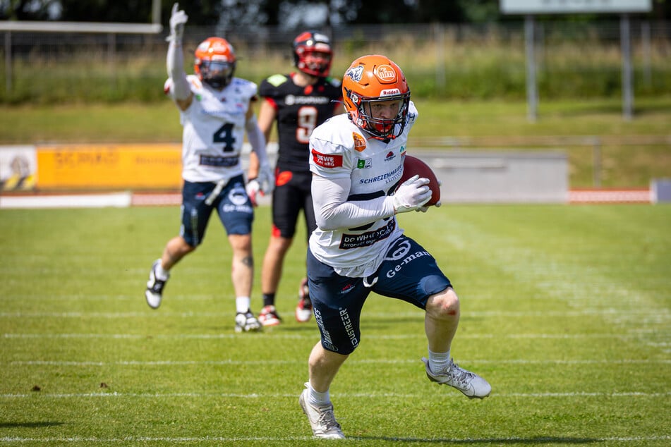 Auf ihn müssen die Monarchs aufpassen: Der Ex-Dresdner Samuel Mindham verwandelt gern Intercerptions zu einem Pick-Six.