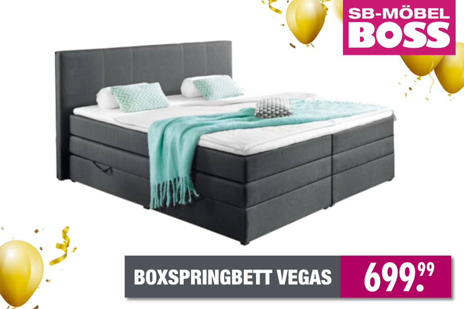 Boxspringbett Vegas für 699,99 Euro.