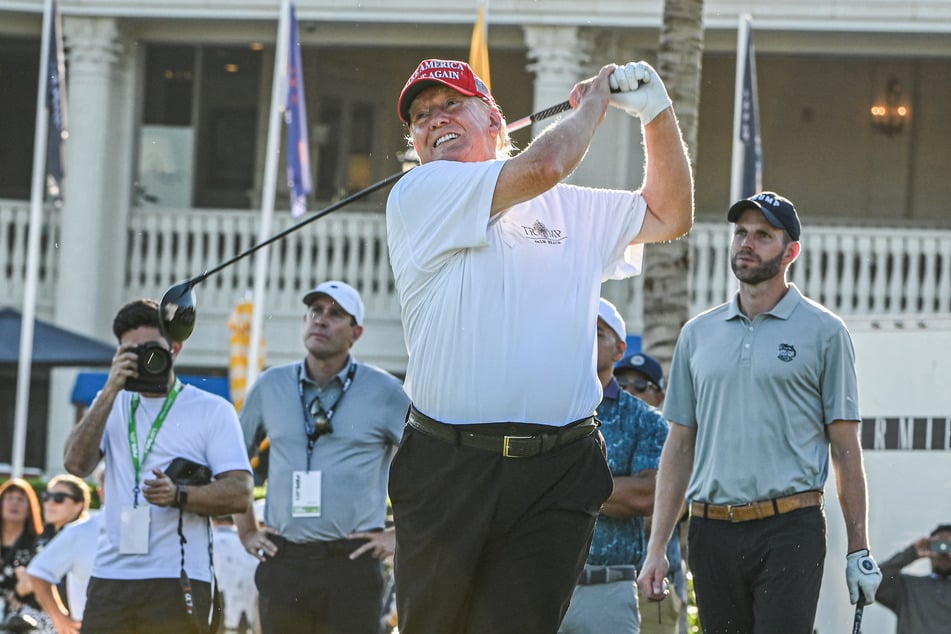 Trump reportedly took the photo with Joey Merlino at a South Florida golf course earlier this year.