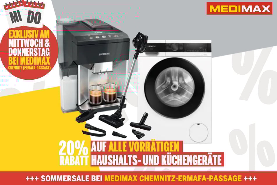 Sommersale bei MEDIMAX Chemnitz (ERMAFA-Passage).