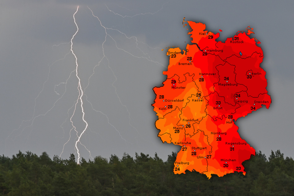 In den kommenden Tagen kann es deutschlandweit Gewitter geben.