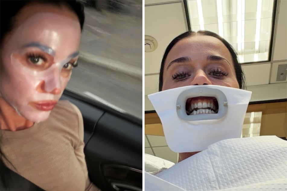 Ob mit einer Beauty-Maske im Auto oder ein schnelles Selfie vor der Zahnbehandlung, die 41-Jährige ist immer für einen Spaß zu haben.