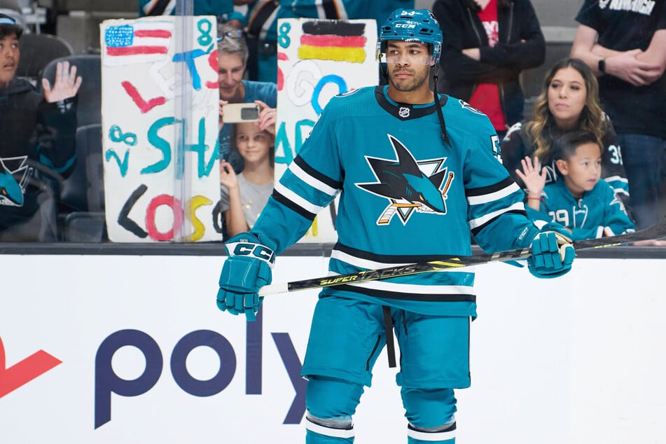 Einmal schlüpfte C.J. Suess (31) in Dress des NHL-Clubs Jose Sharks. Danach musste er ins Farmteam.