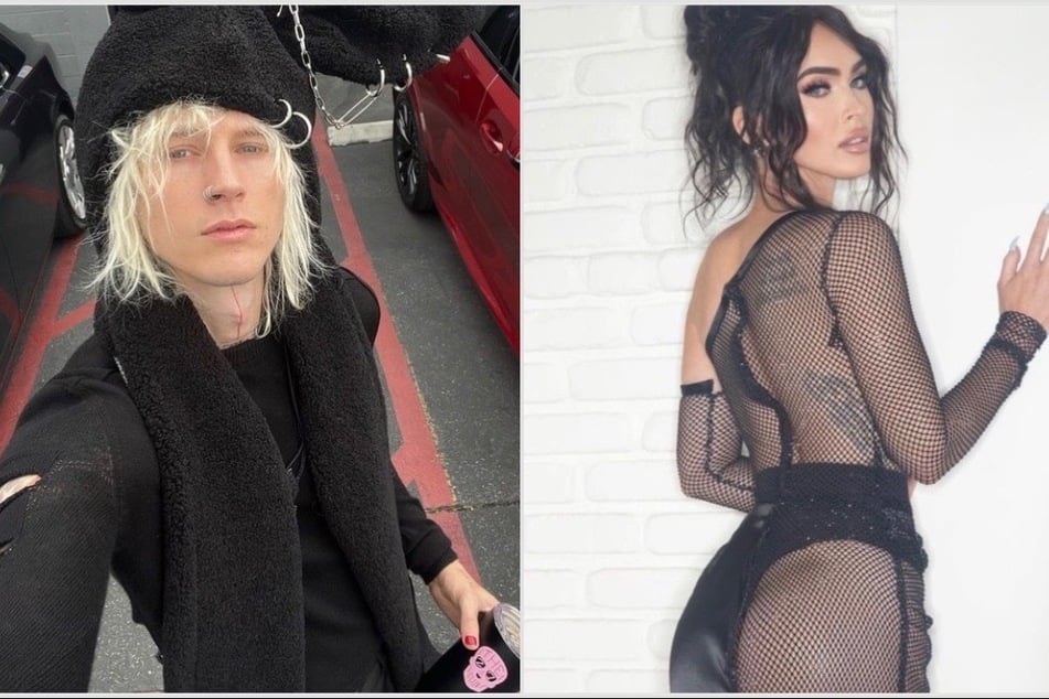 As Megan Fox (r.) shared some sexy new snaps, Machine Gun Kelly couldn't help but show his girl some appreciation.