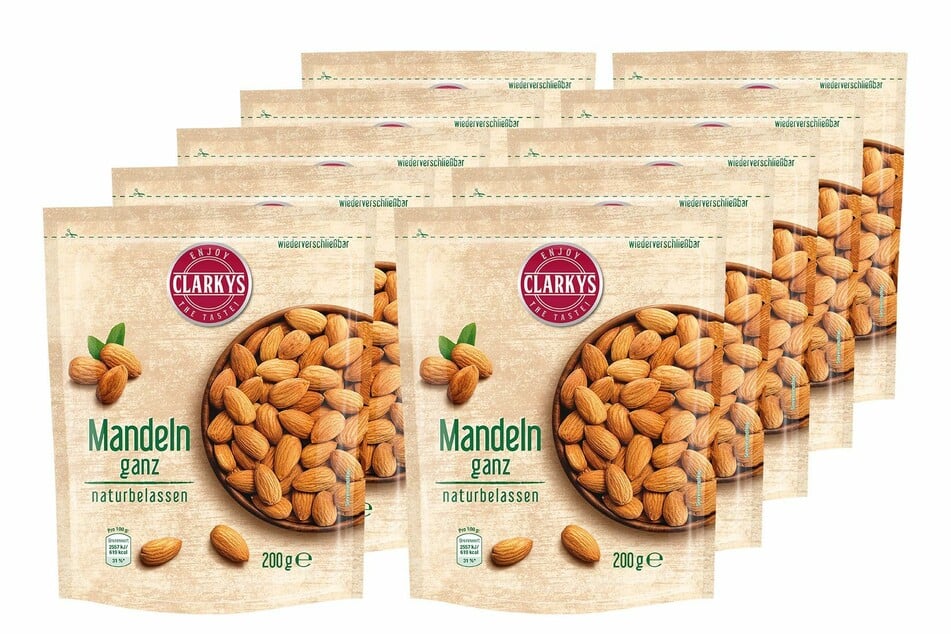 "Clarky’s Mandeln ganz naturbelassen" in der 200-Gramm-Packung werden zurückgerufen.