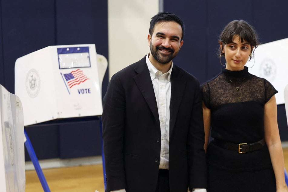 Democratic candidate for NYC mayor Zohran Mamdani and his wife, Rama Duwaji, cast their ballots on Tuesday morning.