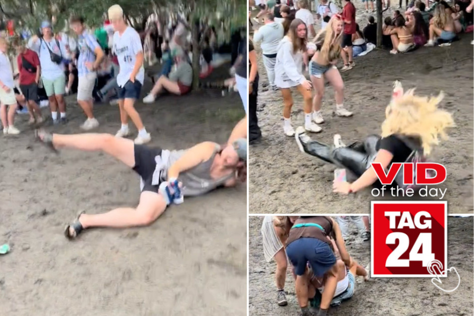 viral videos: Viral Video of the Day for August 10, 2023: Lollapalooza slip 'n slide chaos
