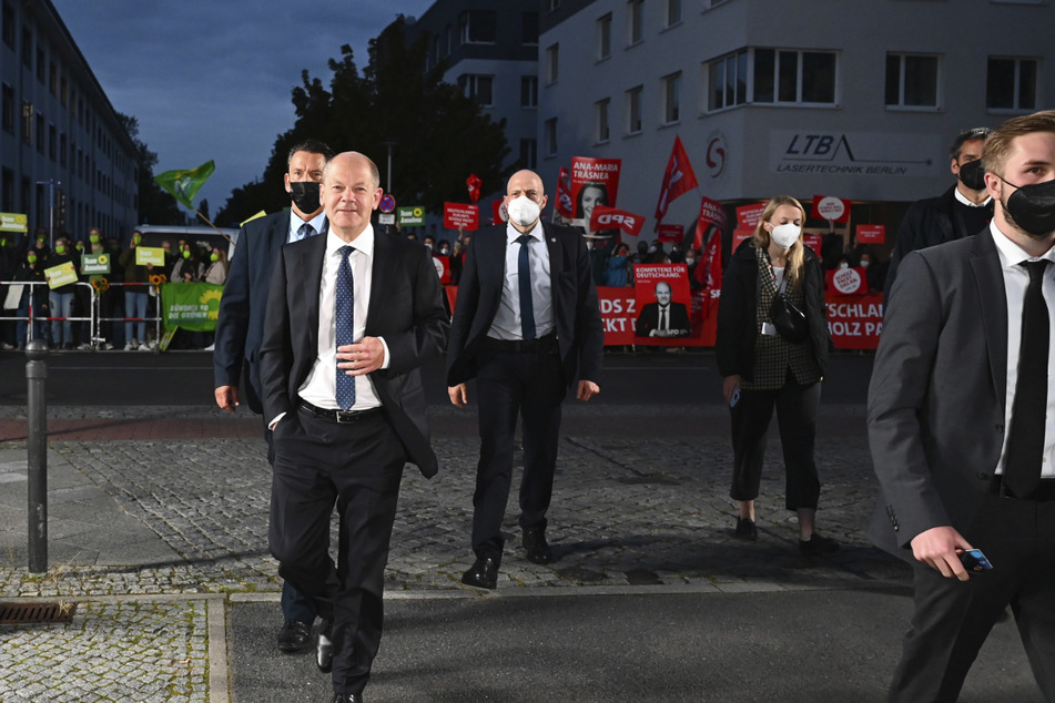 Auch Olaf Scholz hatte Fans mitgebracht.