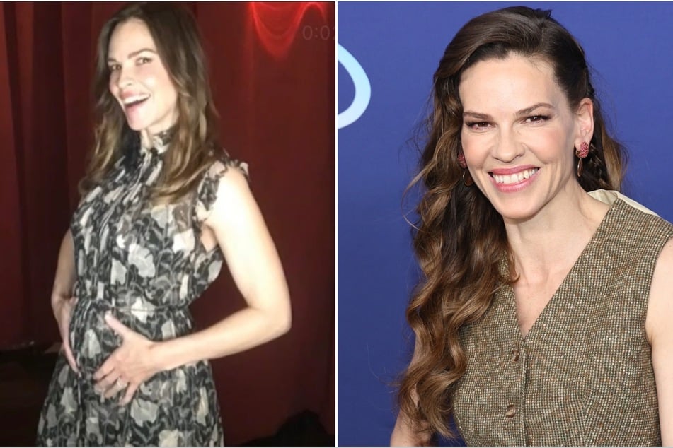Hilary Swank revealed a double-sized baby secret during her interview with Good Morning America.