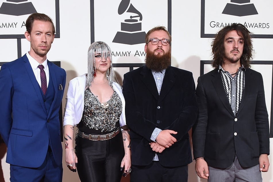 (L-R) Simon Mavin, Nai Palm, Paul Bender, and Perrin Moss of Hiatus Kaiyote attend The 58th GRAMMY Awards at Staples Center on February 15, 2016 in Los Angeles, California.