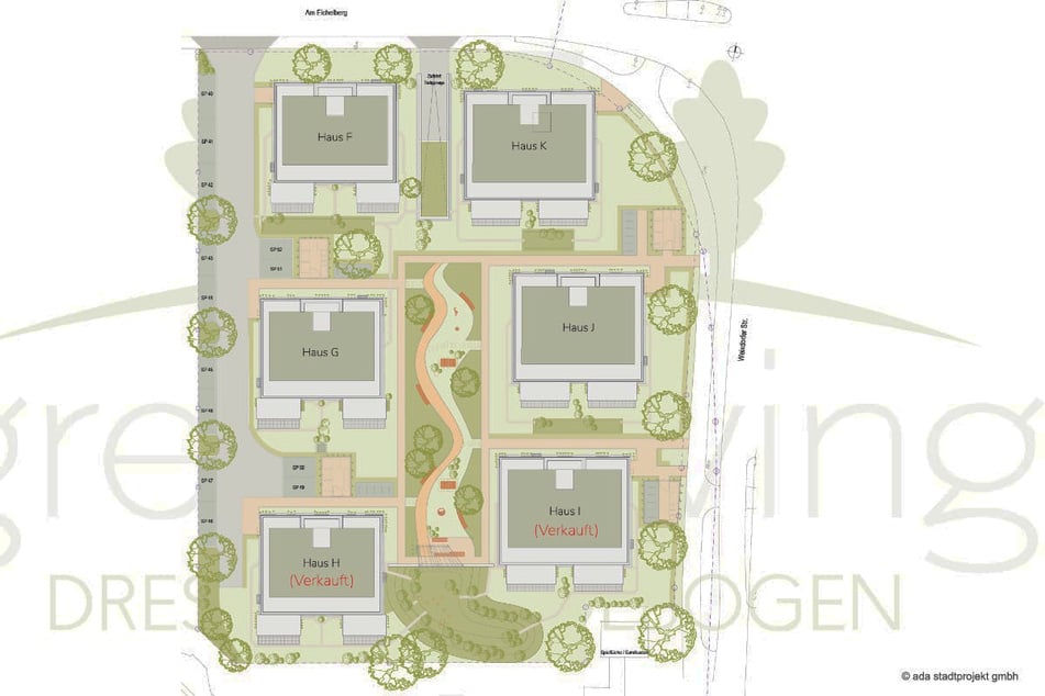 Wer hier lebt, kann sich auf viel Grün freuen. Zudem entsteht in unmittelbarer Nachbarschaft ein Kindergarten.