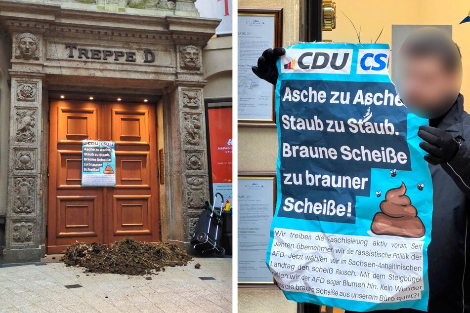 Pferdemist wurde ausgekippt, ein gefälschtes Plakat aufgehängt.
