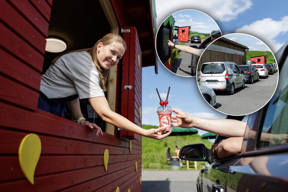 Erdbeer-Drive-in sorgt für TikTok-Hype und jede Menge Stau