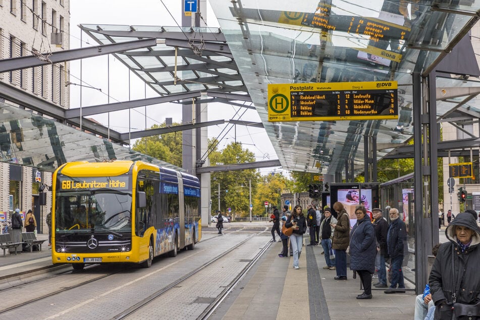 Buslinien wie die 68 fuhren während der Herbstferien im 15-Minuten-Takt: Die DVB wollen nach den Ferien mit der Auswertung der Fahrgastzahlen beginnen.