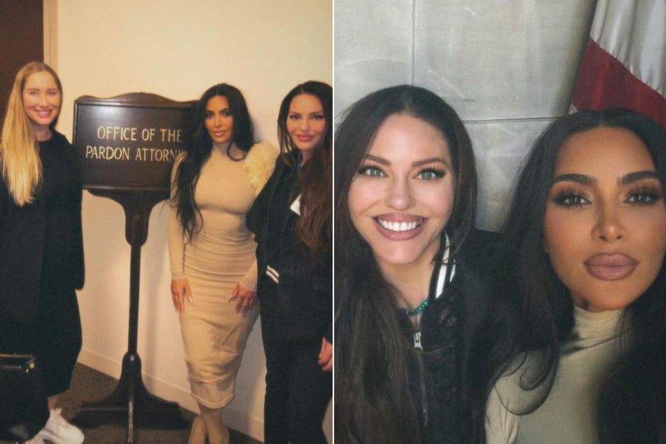 Kim Kardashian (r.) works on prisoner amnesty reform at the Department of Justice.