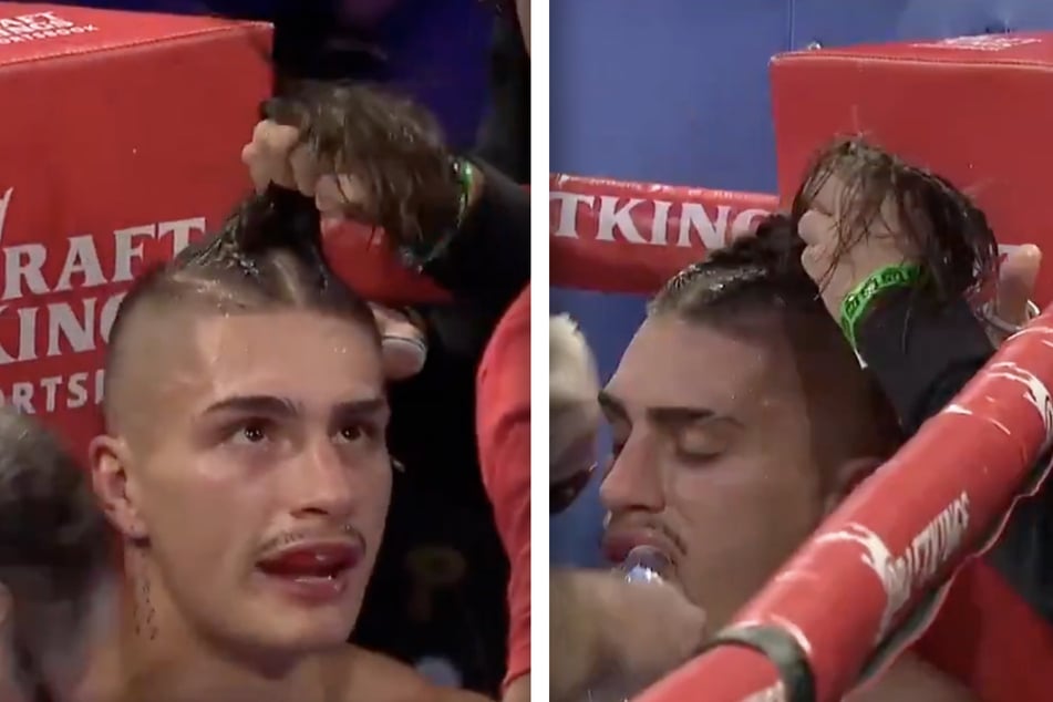 Boxer Austin DeAnda (21) ließ sich mitten im Kampf die Haare abschneiden.